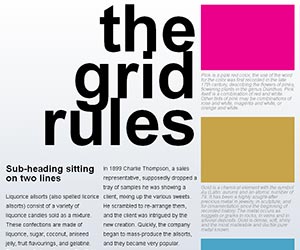 Web typography presentation screenshot