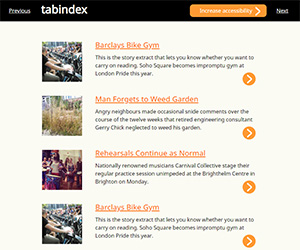 Accessibility demonstration screenshot