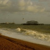 West Pier in a storm
