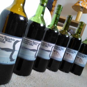 Bottles of Newhaven Heights homemade wine