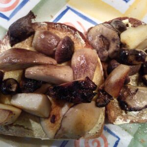 Cep mushrooms on toast