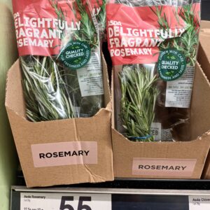 Packets of rosemary being sold in Asda